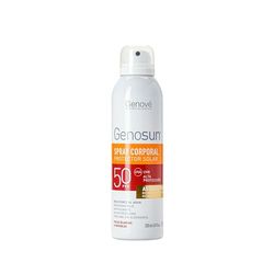 Genosun Fotoprotetor em spray SPF50 | Protetor solar todos os tipos de pele, filtros com propriedades antióxidantes e anti-inflamatórias, 200 ml