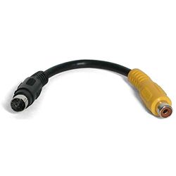 StarTech.com 6 pol. S Video to Cable Adapter Video Composite - S-Video to Composite Video - Low Profile - 4 Pin S Video to RCA (SVID2COMP) Black
