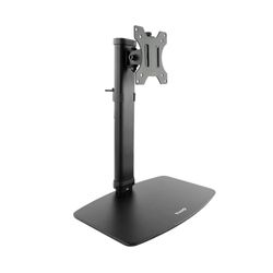 watiowave Supporto da Tavolo per schermi da 17-27", inclinabile e Girevole, Colore Nero, Ideale per ottimizzare Lo Spazio e Migliorare l'ergonomia del Lavoro.