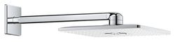 Grohe 26479LS0 Soffione Rainshower Cosmopolitan 310 a 2 Getti con Braccio a Parete, Cromo, Quadrato, 400 mm