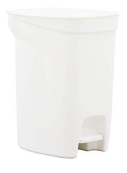 Tramontina Papelera de plástico con Pedal (10 L), Blanco, 10-Litre