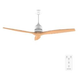 Cecotec Ventilateur De Plafond EnergySilence Aero 5270 LightWood. 40 W, Diamètre 132 cm, 6 Vitesses et 3 Pales, Télécommande et Minuterie, Hauteur Réglable, Mode Été/Hiver