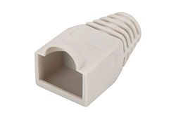 DIGITUS Anti-kink tule voor RJ45 netwerkstekkers - 1 stuk - Voor Cat 5e, Cat 6 & Cat 6A Ethernetstekkers - Tule voor Cat5e, Cat6, Cat6A netwerkkabels met krimppluggen - Grijs