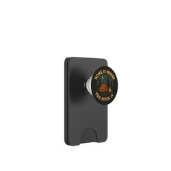 El hogar es donde lo lanzas Escena de camping bajo las estrellas PopSockets PopWallet para MagSafe