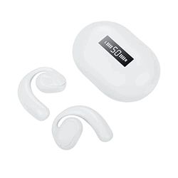 Open-Ear Bluetooth Earbuds Non in Ear,True Wireless Non Bone Conduction with Earhook and Charging Case Built-in Mic，Air Conduction Bluetooth Headphones, Bone Earbuds（white）