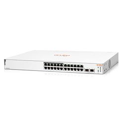 Aruba Instant On 1830 Smart Switch a 24 porte Gb | 12 porte classe 4 PoE (195 W) – 24 x 1 G | 2 X SFP | EU Europe Cord (JL813A ABB)