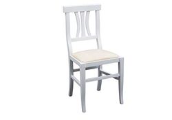 White loft - Juego de 2 sillas Blancas con Fondo de Piel sintética, Color Crema, 46 x 44 x 90 cm