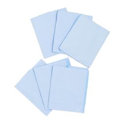 Ti TIN Bedlaken voor kinderbed, verpakking bevat 6 stuks, 100% blauw katoen, 53 x 132 cm