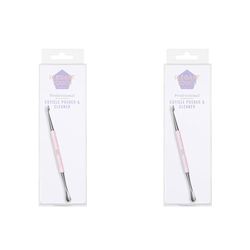 Elegant Touch Premium Implements Cuticle Pusher & Nail Cleaner (Pack of 2)