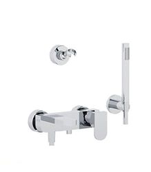 Bellosta 01-7201/A Miscelatore Doccia Incasso con Doccino, Supporto e Bocca Vasca, Cromo