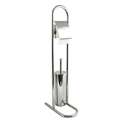 MSV 141311 Conjunto para WC, aço inoxidável, cromado, 80 x 30 x 16,5 cm