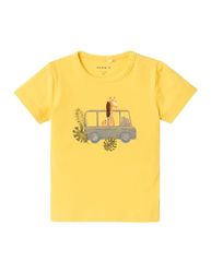 NAME IT Baby Jongens Nbmhico Ss Top Box T-shirt, geel, 74 cm