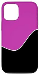 iPhone 13 GEOMETRIC TWO TONE WAVE PATTERN BYZANTINE PINK AND BLACK Case
