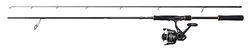 PENN Wrath II Labrax Spinning Combo, Canne à pêche et Moulinet Combo, Pêche en mer, Bar avec leurres métalliques, dures ou Souples, Noir