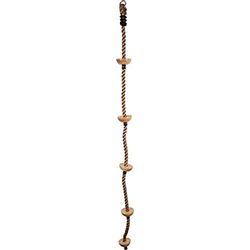 Small Foot-11877 Cuerda para Escalar, escalones de Madera, Small Foot, Anillo susp. Resistente, aspec. Natural, a Partir de 3 años. Equipo de Escalada y Columpios Toys, Color Beige (11877)