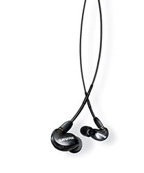 Shure SE215-K-E, auriculares in-ear con aislamiento de sonido de calidad, sonido cálido y con detalles con graves mejorados, cable desmontable,negro