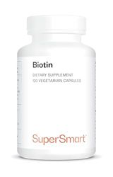 Biotin – for Strong and Shiny Hair – High Dosage – 100% Biotin – Supports Hair Health – Promotes Radiant Hair – Beauty Vitamin – Vegan – SuperSmart