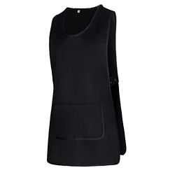 MISEMIYA - Delantal Limpieza Uniforme Laboral CLINICA MÉDICOS Limpieza Veterinaria Sanitarios HOSTELERÍA- Ref.868 - L, Negro 21