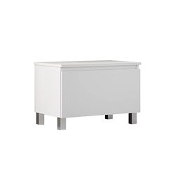 Baikal Mueble De Baño. Almacenaje para el Baño o Cualquier Espacio. Melamina 16mm. Mueble De Baño Auxiliar. Ideal para aseos o baños pequeños. Coqueta 61 cm Blanco