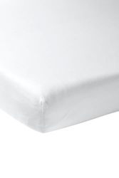 Meyco Home Basic Jersey lenzuolo singolo matrimoniale (lenzuolo con qualità di morbido jersey, in 100% cotone, traspirante, dimensioni: 180 x 200 cm), bianco