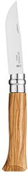 Opinel Inox Lux olivkniv, brun, S