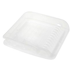 keeeper Escorregos com bandeja, plástico sem BPA, 39,5 x 39,5 x 8 cm, Pierre, transparente