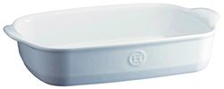Emile Henry EH119652 - Bandeja, rectangular, media, para horno (cerámica, 36 x 23 x 7 cm), blanco harina