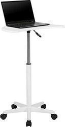 Flash Furniture Escritorios para portátiles, 25.5 Pulgadas de Ancho x 22.5 Pulgadas de Profundidad x 27 Pulgadas de Alto, Blanco