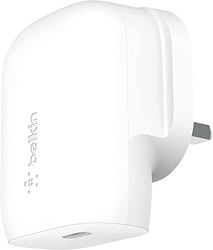 Belkin 30W USB C wall charger with PPS, Power Delivery, USB-IF certified PD 3.0, fast charger plug for iPhone 15, Plus, Pro, Pro Max, Samsung Galaxy S23, iPad, AirPods, MacBook, Google Pixel and More