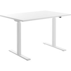 TOPSTAR Escritorio | Altura Regulable eléctricamente | Ancho x Profundidad 1200 x 800 mm | Placa Blanca | Estructura Blanca