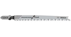 Bosch 3x Stichsägeblatt T 234x Progressor for Wood (für weiches Holz, gerader Schnitt, Professional Zubehör Stichsäge)