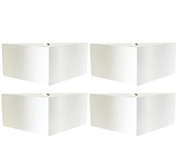 Margot Black Wood ángulo Moderno Juego de 4 Patas de somier, Madera, Blanco, 15 x 15 x 11 cm