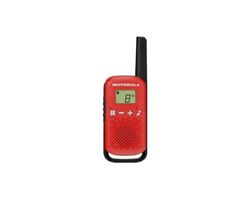 Motorola Solutions - T42 RED Walkie Talkabout PMR446, 16 canais, alcance de 4 km, vermelho, 2 unidades, função de chamada em grupo