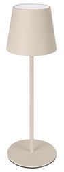 Majestic AGATA - Lampada da tavolo LED senza fili ricaricabile, Lunga durata, Dimmer Touch, Luce Calda-Naturale-Fredda, per interni ed esterni IP54, H37cm, SABBIA