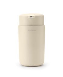 Brabantia - Renew Distributeur de Savon 250 ML - Mécanisme de Pompe Anti-Goutte - Facile à Remplir - Support Amovible - Anti-Corrosion - Accessoire de Salle de Bain Élégant - Soft Beige