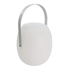 Halterrego Lampada LED portatile/altoparlante BT 10W batteria 2000mAh ricaricabile IP44, intensità luminosa regolabile telecomando incluso