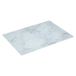 5five - bordo di vetro decorativo 40 x 30 marmo bianco