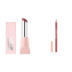 Maybelline Lip Balm and Lip Liner, Lifter Glaze Melting Balm and Lifter Liner with Hyaluronic Acid, for Hydrated and Smoother Lips, Shade Berry Haze and Big Lift, Makeup Bundle