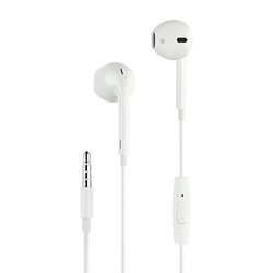 Music Sound | Fullcolor hoofdtelefoon capsule|hoofdtelefoon met kabel en microfoon - 3,5 mm jack - kleur wit