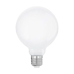EGLO E27 LED, lampadina opalina a globo, 7 Watt (equivalente a 60 Watt), 806 Lumen, luce bianco caldo, 2700k, lampadina G95, Ø 9,5 cm