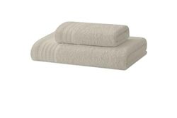 Degrees home - Asciugamani bagno - Set asciugamani - 2 asciugamani e 2 asciugamani bidet - 100% cotone - 480 g/m2-1- 30X50 / 1-50X100 - Beige