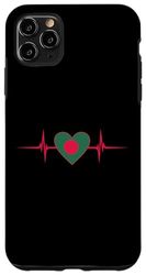 Coque pour iPhone 11 Pro Max Heartbeat Design Drapeau Du Bangladesh