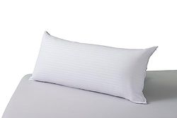 Savel - Fronha 100% algodão com fecho de correr, 40 x 105 cm, protetor de almofada de algodão listado respirável. Tecido de cetim trabalhado macio e absorvente.