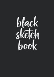 Sketchbook with BLACK PAPER. Sketchbook with 100 black paper. A5 size. Ideal for drawing, sketching or writing in light tones