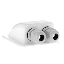 Offgridtec Conduto de teto passadianas 2 branco quádruplo para caravanas caravana barcos cabo solar pas-aventanas Abs, 1 unidade, 006420, 2 vias/branco/luz