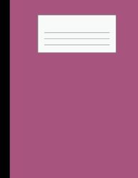 Mauve Pink Composition Notebook: 120 Wide Rule Pages, XLarge 8.5 x 11, School, Office Supplies, Self Care, Journal, Diary, Gift