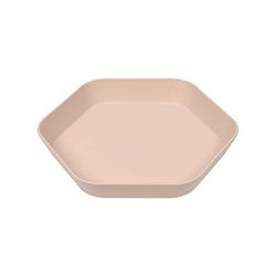 LÄSSIG Kinderbord kinderservies zonder melamine, BPA-vrij, van biocomposiet/Plate Geo, poederroze