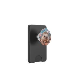 Riccio carino nascosto nei fiori selvatici PopSockets PopWallet per MagSafe