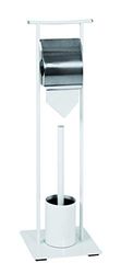 HAKU Möbel Ensemble WC chromé, Blanc, métal - Dim.: L 20 cm x H 69 cm x P 20 cm, Style: Modern