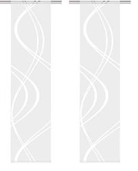 Home Fashion TIBERIO Paroi coulissante, Tissu Polyester, Blanc, H245 x B60 cm (1er Pack) (Lot de 2)
